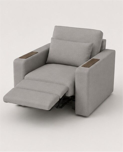 Carter armchair in the lounge position with footrest raised